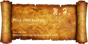 Miu Herkules névjegykártya